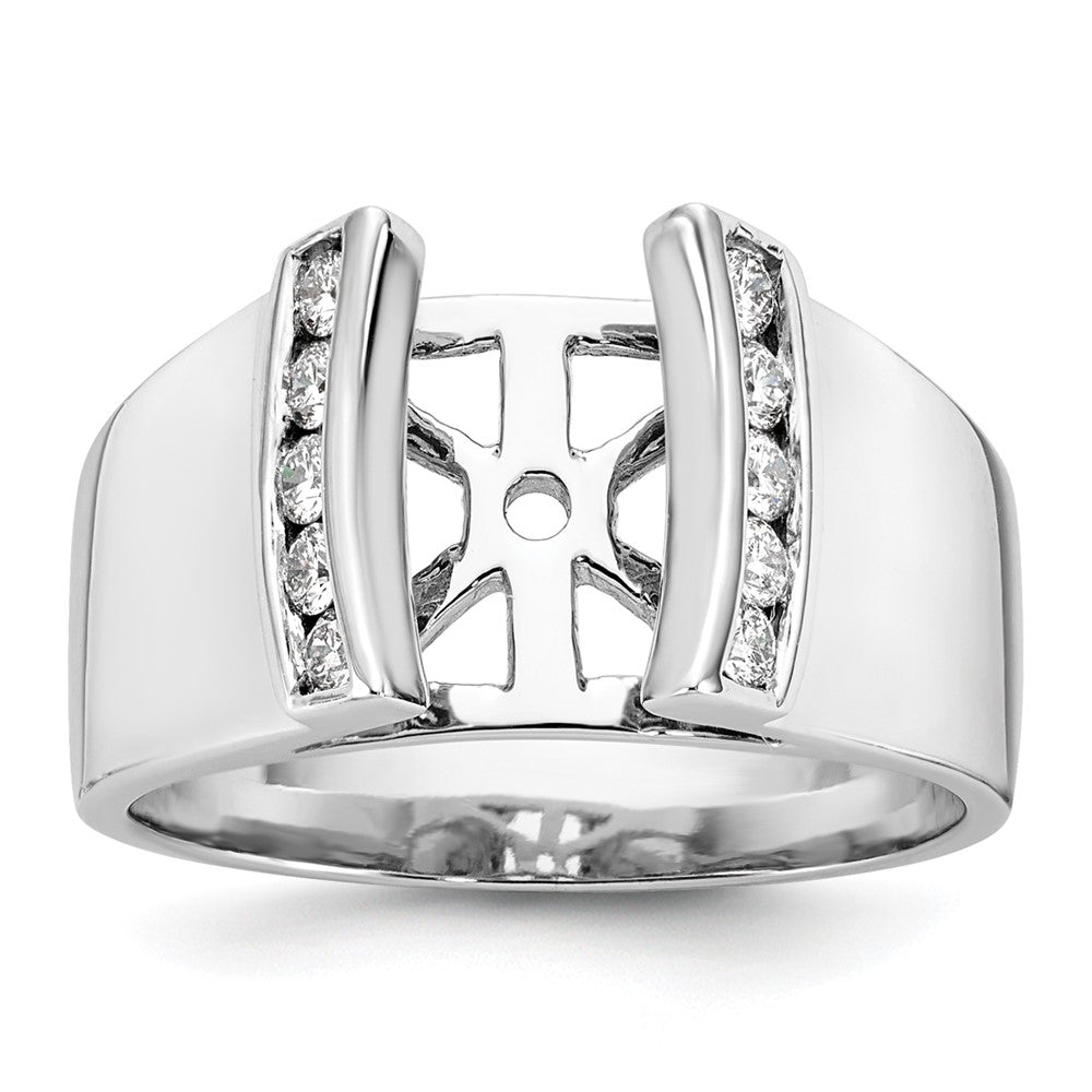 High-Quality 14K White Gold Semi-Mount Ring with 1/4 Carat Diamonds - Stylish Value