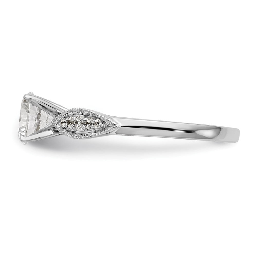Designer 14K White Gold 1/8 Carat Diamond Semi-Mount Engagement Ring - Stylish Value!