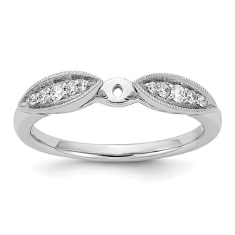 Designer 14K White Gold 1/8 Carat Diamond Semi-Mount Engagement Ring - Stylish Value!