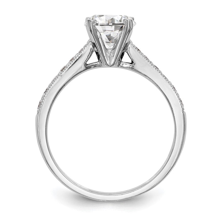 Buy Stylish 14K White Gold Semi-Mount Engagement Ring | 1/4 Carat Diamond-2