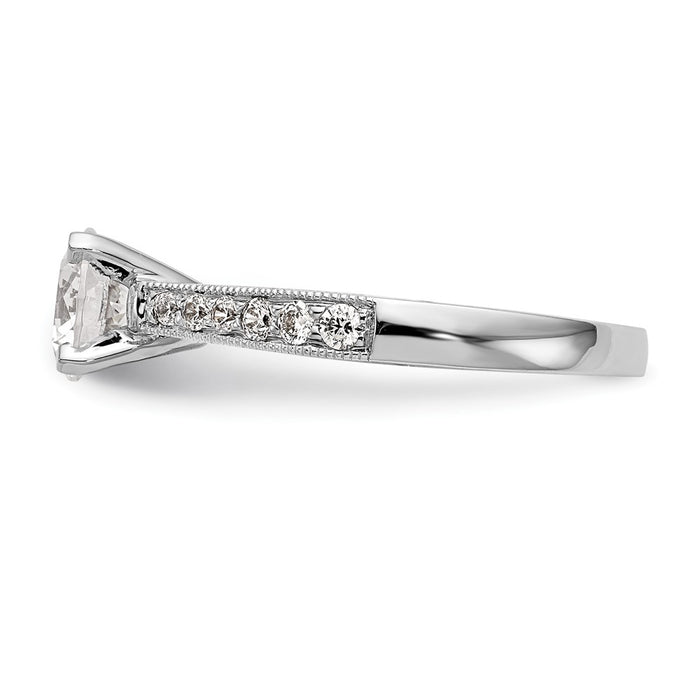 Buy Stylish 14K White Gold Semi-Mount Engagement Ring | 1/4 Carat Diamond-3