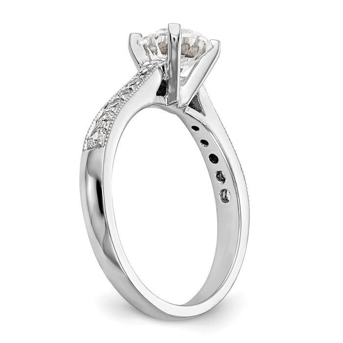 Buy Stylish 14K White Gold Semi-Mount Engagement Ring | 1/4 Carat Diamond-5