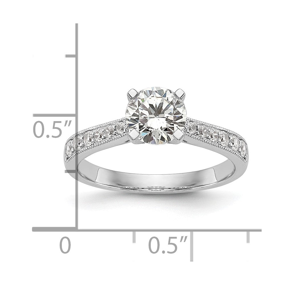 Buy Stylish 14K White Gold Semi-Mount Engagement Ring | 1/4 Carat Diamond