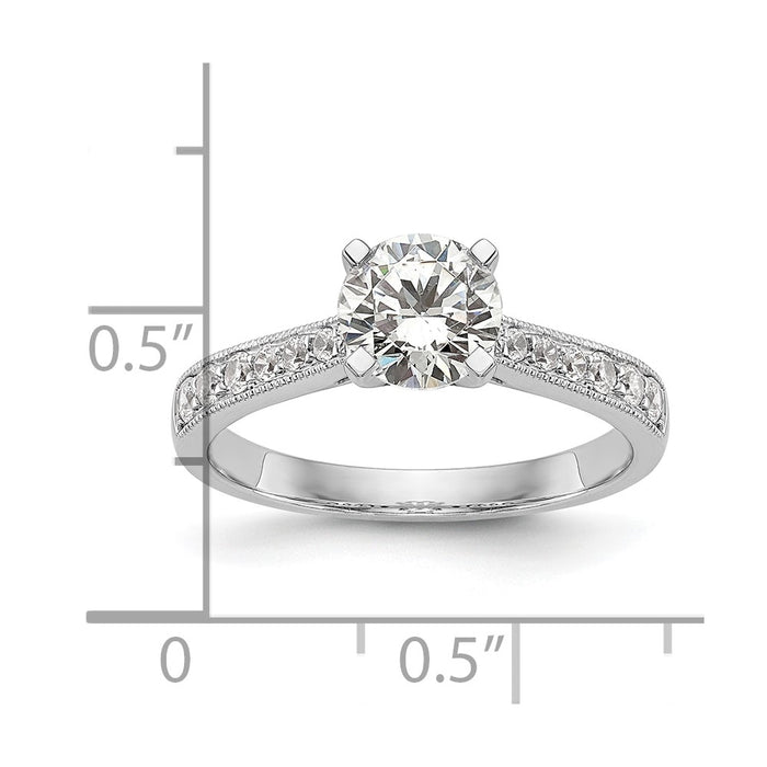 Buy Stylish 14K White Gold Semi-Mount Engagement Ring | 1/4 Carat Diamond-7