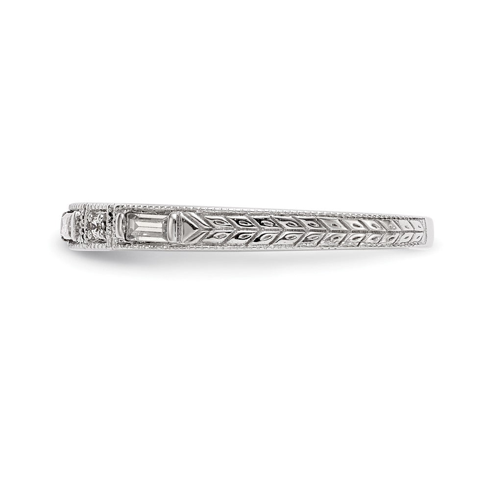 High-Quality 14K White Gold Wedding Band - 1/10 Carat Diamond, Stylish Value!