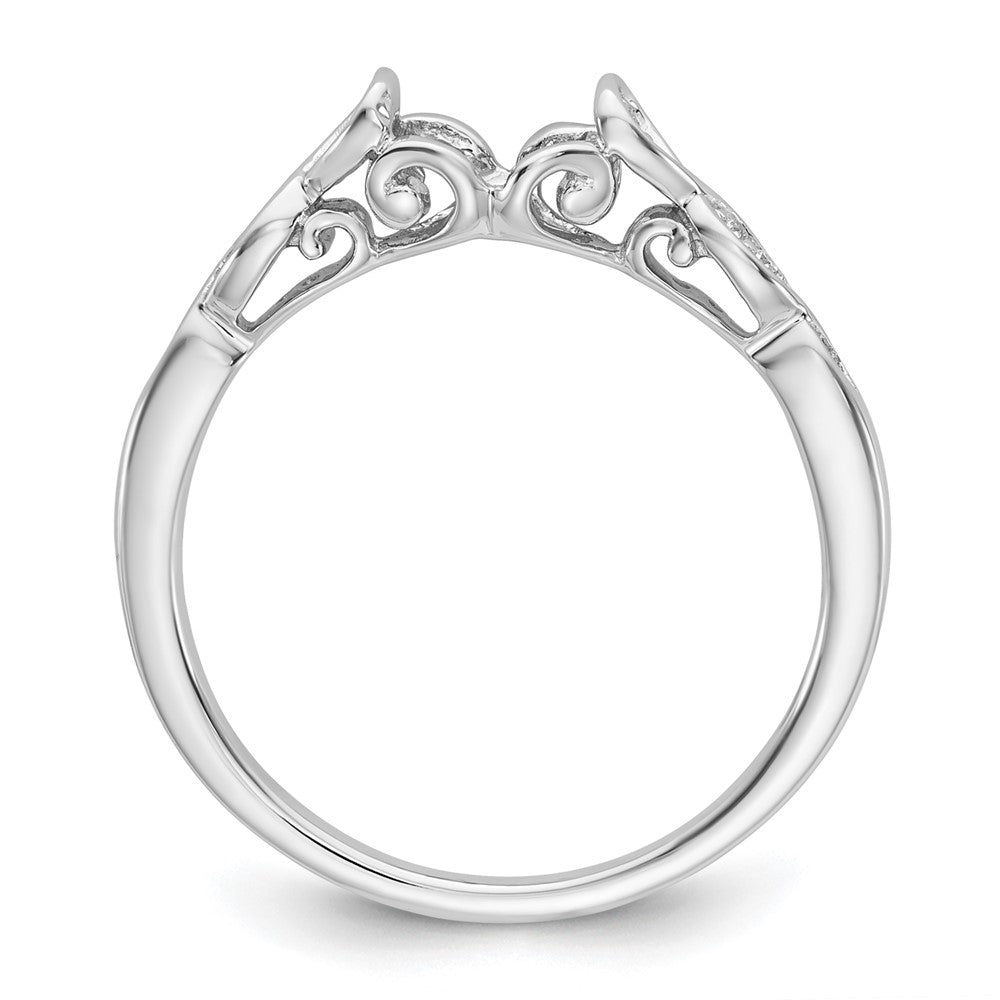 Exclusive 14K White Gold Semi-Mount Engagement Ring | .03 Carat Diamond Value