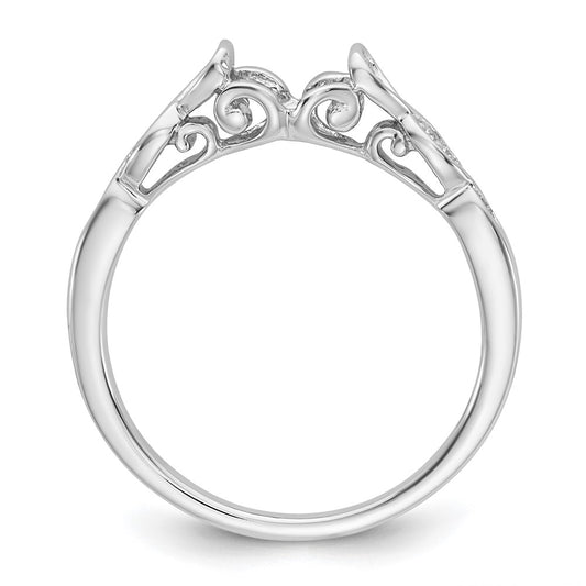 Exclusive 14K White Gold Semi-Mount Engagement Ring | .03 Carat Diamond Value