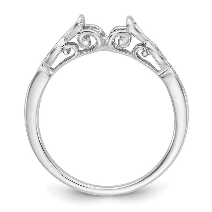 Exclusive 14K White Gold Semi-Mount Engagement Ring | .03 Carat Diamond Value-2