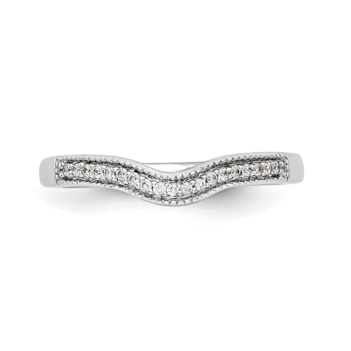 High-Quality 14K White Gold 1/15 Carat Diamond Eternity Wedding Band - Stylish Value-4