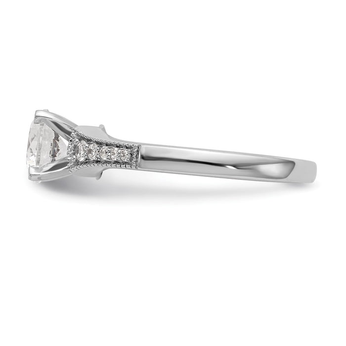 Buy Exclusive 14K White Gold Semi-Mount Engagement Ring, 1/10 Carat Diamond-3