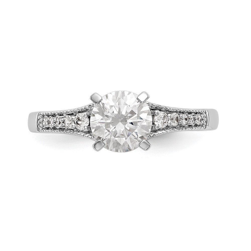 Buy Exclusive 14K White Gold Semi-Mount Engagement Ring, 1/10 Carat Diamond