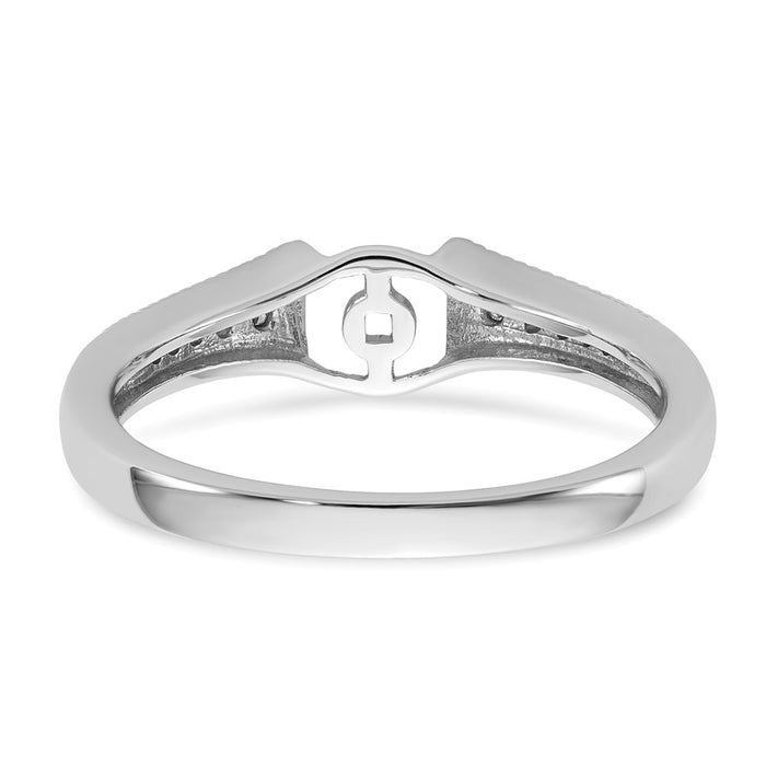 Buy Exclusive 14K White Gold Semi-Mount Engagement Ring, 1/10 Carat Diamond-5