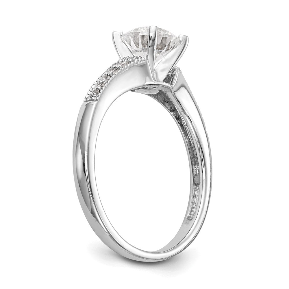 Buy Exclusive 14K White Gold Semi-Mount Engagement Ring, 1/10 Carat Diamond