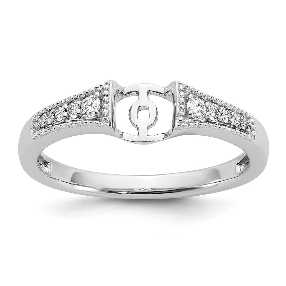 Buy Exclusive 14K White Gold Semi-Mount Engagement Ring, 1/10 Carat Diamond