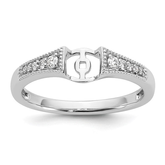 Buy Exclusive 14K White Gold Semi-Mount Engagement Ring, 1/10 Carat Diamond