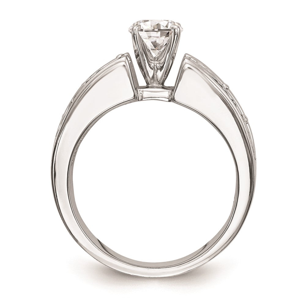 High-Quality 14K White Gold Channel Set Peg Engagement Ring Mounting - Affordable Price