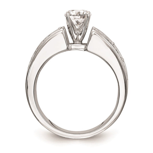 High-Quality 14K White Gold Channel Set Peg Engagement Ring Mounting - Affordable Price