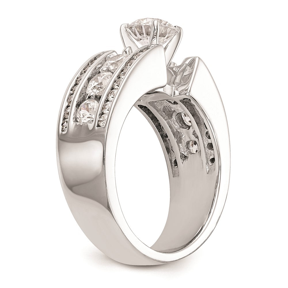 High-Quality 14K White Gold Channel Set Peg Engagement Ring Mounting - Affordable Price