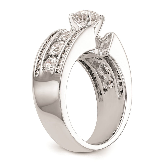 High-Quality 14K White Gold Channel Set Peg Engagement Ring Mounting - Affordable Price-6
