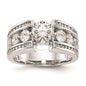 High-Quality 14K White Gold Channel Set Peg Engagement Ring Mounting - Affordable Price-1