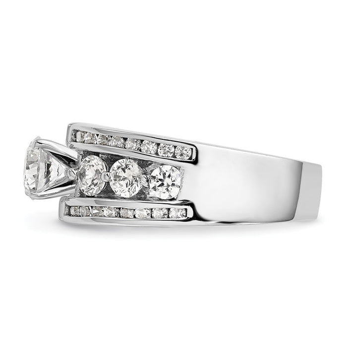 Buy Stylish 14K White Gold 1.3 Carat Diamond Semi-Mount Engagement Ring-3