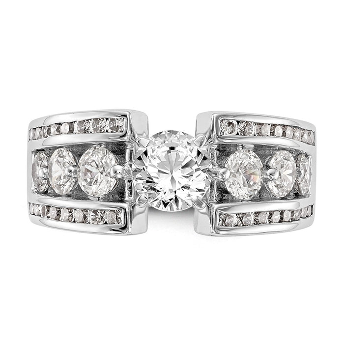 Buy Stylish 14K White Gold 1.3 Carat Diamond Semi-Mount Engagement Ring-4