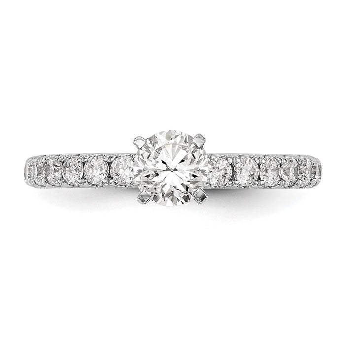 Buy Stylish 14K White Gold 1/2 Carat Diamond Semi-Mount Engagement Ring-4