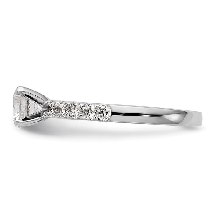 Buy 14K White Gold 1/2 Carat Diamond Semi-Mount Engagement Ring - Stylish Value!-3