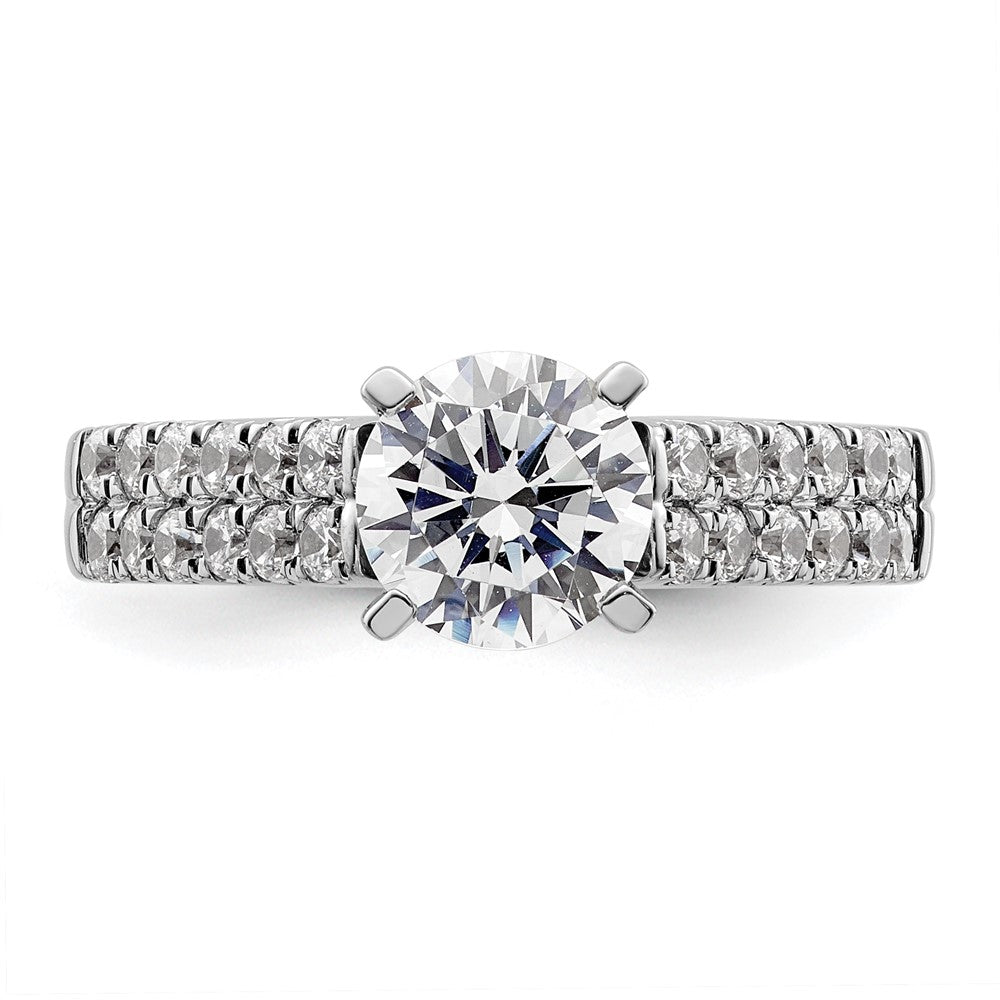 Buy Exclusive 14K White Gold Double Row Peg Set 5/8 Carat Diamond Ring