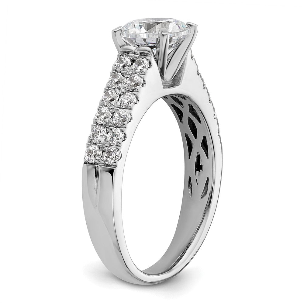 Buy Exclusive 14K White Gold Double Row Peg Set 5/8 Carat Diamond Ring