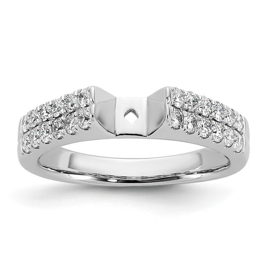 Buy Exclusive 14K White Gold Double Row Peg Set 5/8 Carat Diamond Ring
