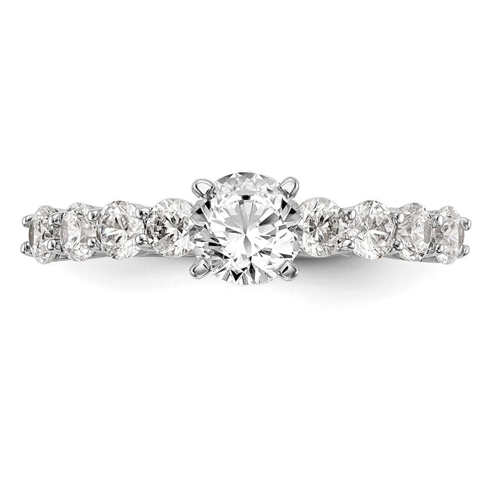 Buy 14K White Gold Semi-Mount Engagement Ring with 3/4 Carat Diamond - Stylish Value-4