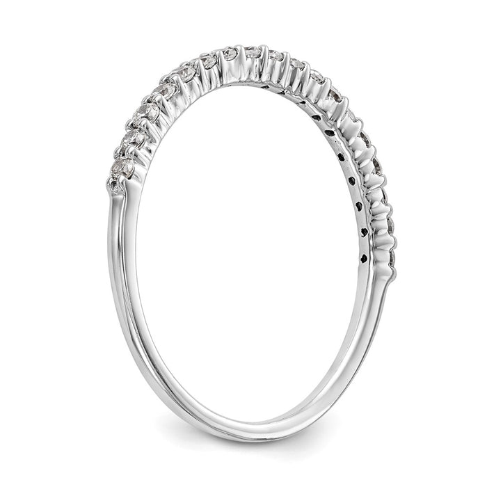 Buy Stylish 14K White Gold 1/4 Carat Diamond Eternity Wedding Band - Luxury Value-6