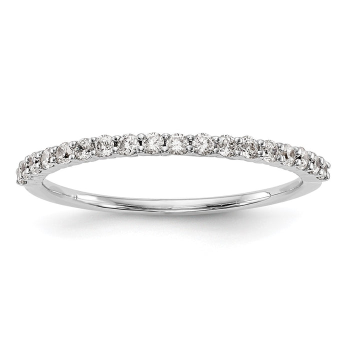 Buy Stylish 14K White Gold 1/4 Carat Diamond Eternity Wedding Band - Luxury Value-1