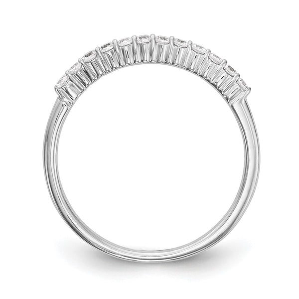 14K White Gold Diamond Eternity Wedding Band, 1/4 Carat