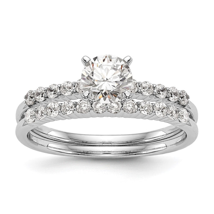 Buy Stylish 14K White Gold Semi-Mount Engagement Ring, 1/4 Carat Diamond-7