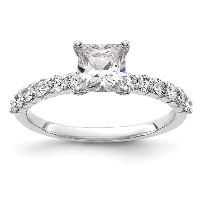 Buy Exclusive 14K White Gold 3/8 Carat Diamond Semi-Mount Engagement Ring-9
