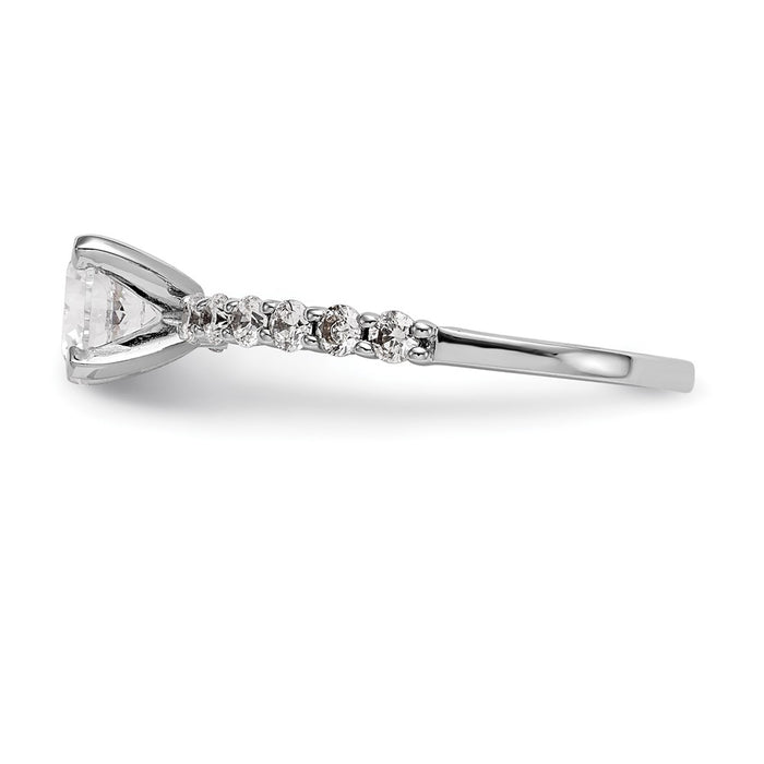Buy Exclusive 14K White Gold 3/8 Carat Diamond Semi-Mount Engagement Ring-3