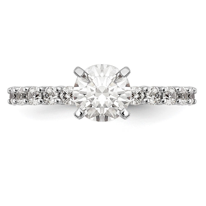 Buy Exclusive 14K White Gold 3/8 Carat Diamond Semi-Mount Engagement Ring-4