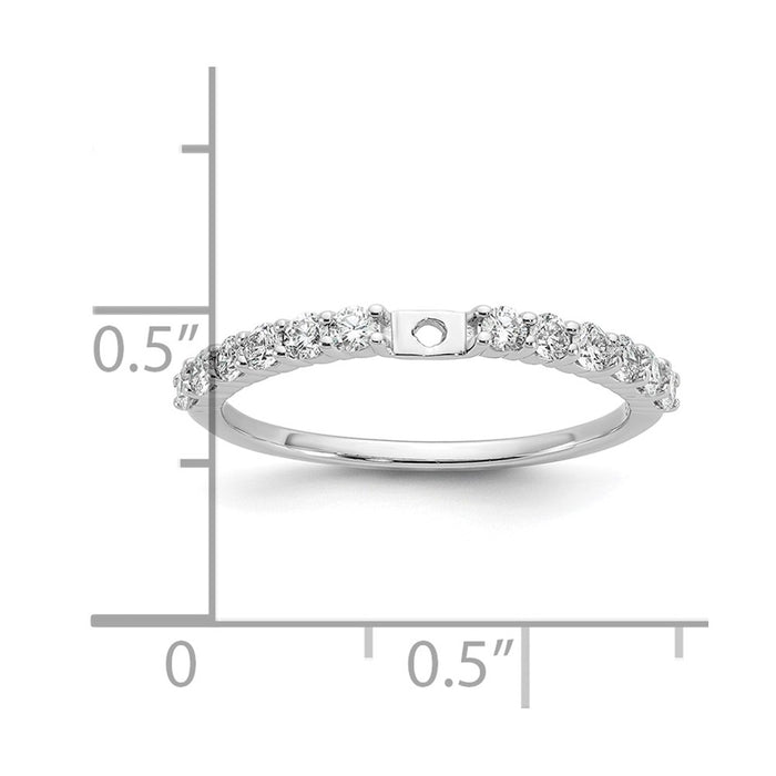 Buy Exclusive 14K White Gold 3/8 Carat Diamond Semi-Mount Engagement Ring-8