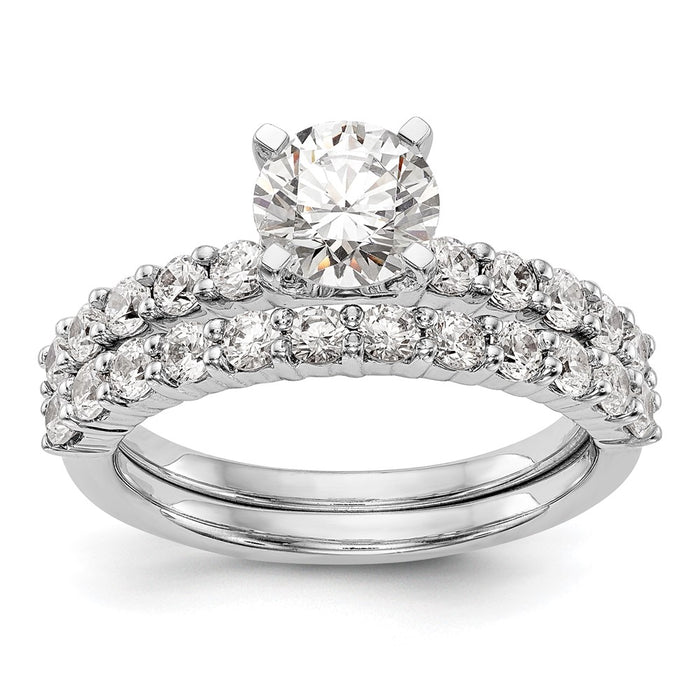 Buy Exclusive 14K White Gold 1/2 Carat Diamond Semi-Mount Engagement Ring-7