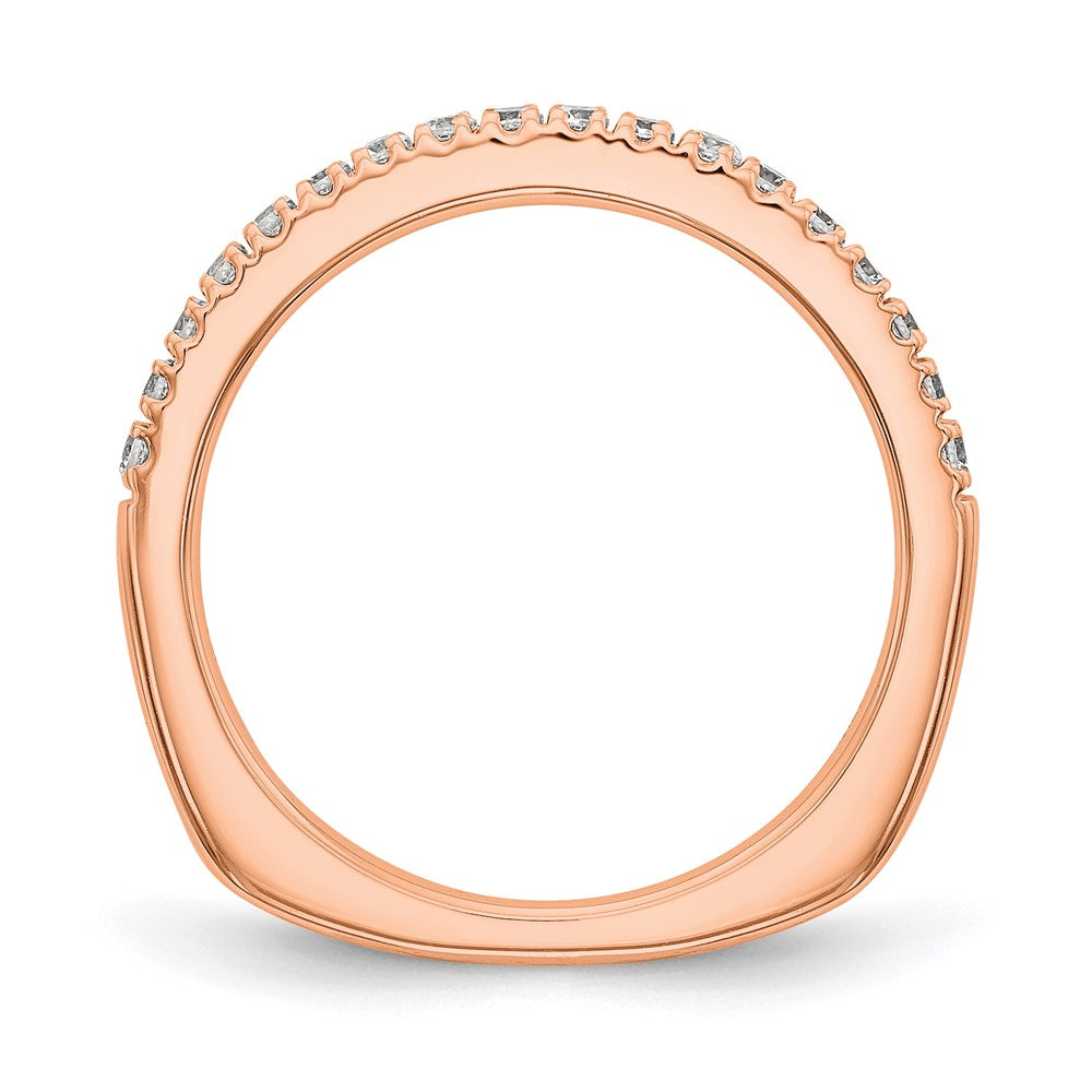 Exclusive 14K Rose Gold Wedding Band with 3/8 Carat Lab-Grown Diamond, Stylish Value