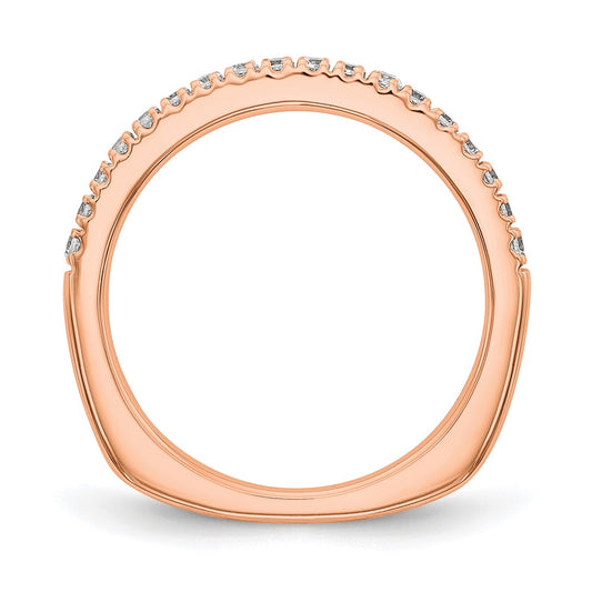 Exclusive 14K Rose Gold Wedding Band with 3/8 Carat Lab-Grown Diamond, Stylish Value