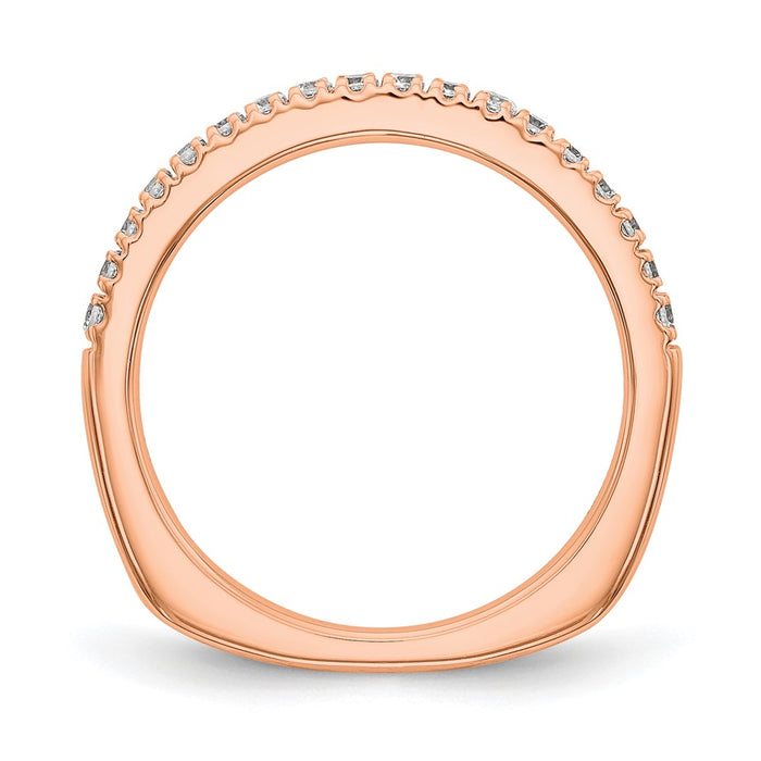 Exclusive 14K Rose Gold Wedding Band with 3/8 Carat Lab-Grown Diamond, Stylish Value-2
