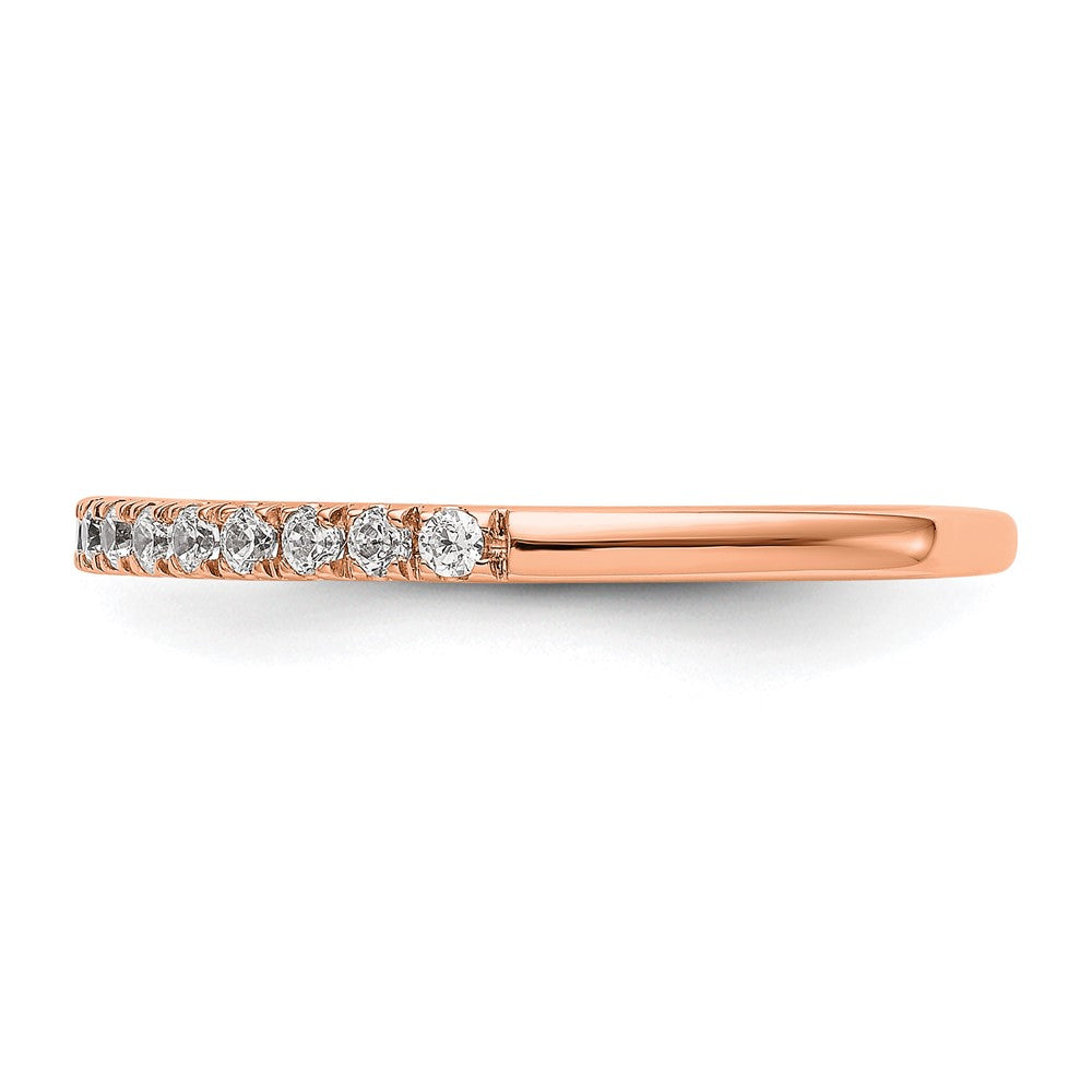 Exclusive 14K Rose Gold Wedding Band with 3/8 Carat Lab-Grown Diamond, Stylish Value