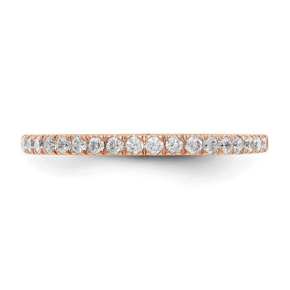 Exclusive 14K Rose Gold Wedding Band with 3/8 Carat Lab-Grown Diamond, Stylish Value