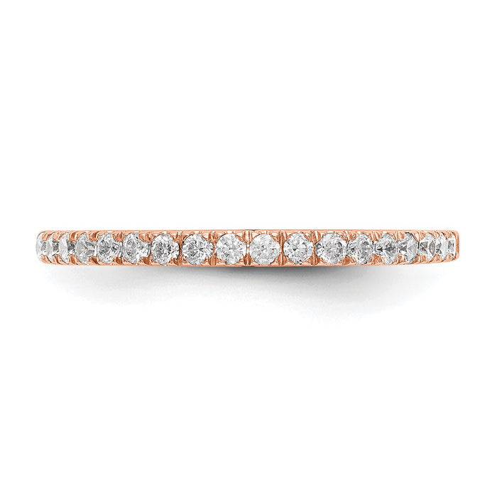 Exclusive 14K Rose Gold Wedding Band with 3/8 Carat Lab-Grown Diamond, Stylish Value-4