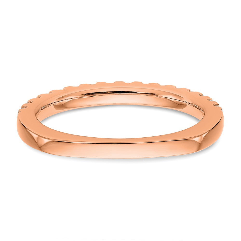 Exclusive 14K Rose Gold Wedding Band with 3/8 Carat Lab-Grown Diamond, Stylish Value