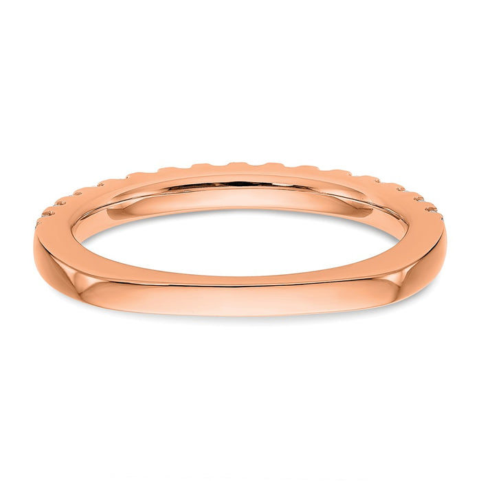 Exclusive 14K Rose Gold Wedding Band with 3/8 Carat Lab-Grown Diamond, Stylish Value-5