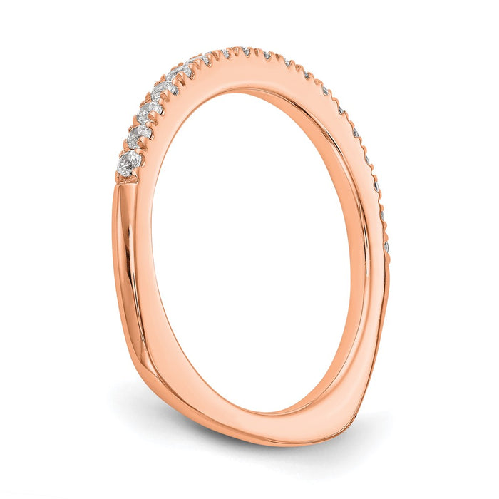 Exclusive 14K Rose Gold Wedding Band with 3/8 Carat Lab-Grown Diamond, Stylish Value-6